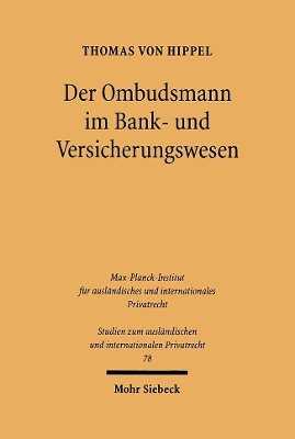 Der Ombudsmann im Bank- und Versicherungswesen - Thomas von Hippel