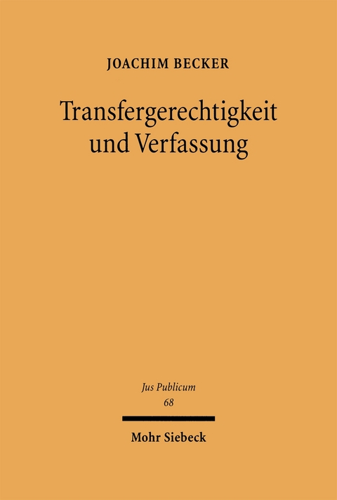 Transfergerechtigkeit und Verfassung - Joachim Becker