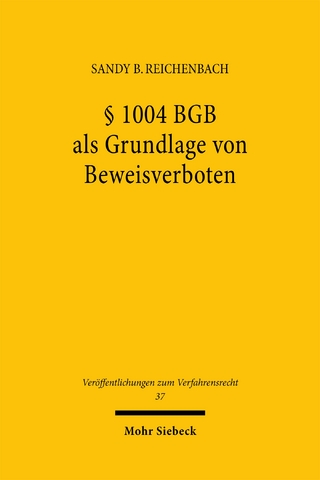 § 1004 BGB als Grundlage von Beweisverboten