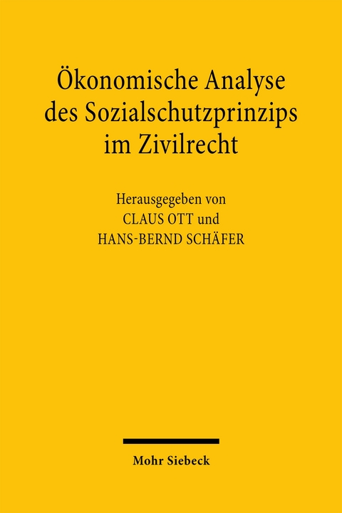 &Ouml;konomische Analyse des Sozialschutzprinzips im Zivilrecht - 