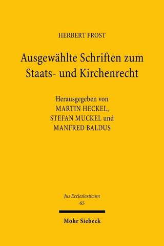 Ausgewählte Schriften zum Staats- und Kirchenrecht