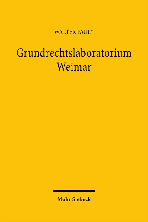 Grundrechtslaboratorium Weimar - Walter Pauly