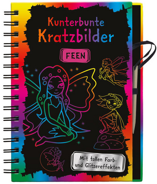 Kunterbunte Kratzbilder: Feen