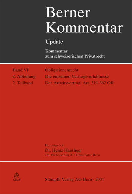 Berner Kommentar. Kommentar zum schweizerischen Privatrecht - 