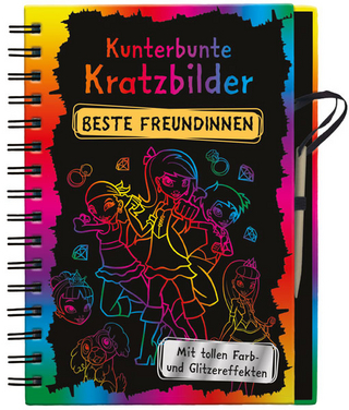 Kunterbunte Kratzbilder: Beste Freundinnen