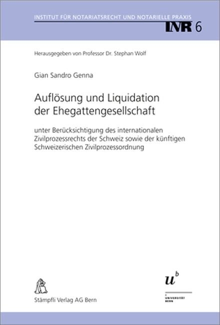 Aufl&ouml;sung und Liquidation der Ehegattengesellschaft - Gian S Genna