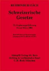 Schweizerische Gesetze. Loseblattausgabe