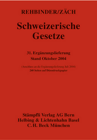 Schweizerische Gesetze. Loseblattausgabe