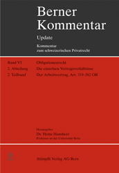 Berner-Kommentar-Update - Der Arbeitsvertrag - Art. 319-362 OR