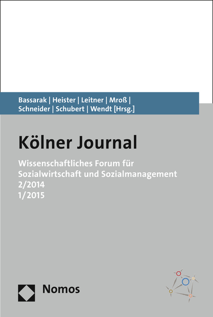 Wissenschaftliches Forum f&uuml;r Sozialwirtschaft und Sozialmanagement 2/2014 1/2015 - 