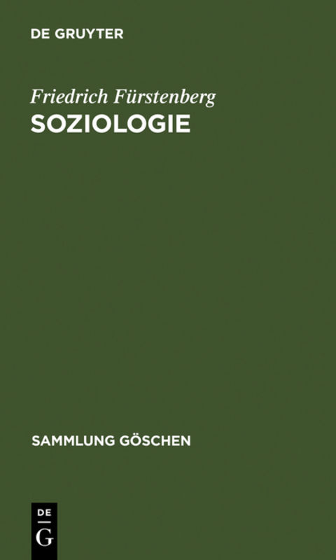 Soziologie - Friedrich F&uuml;rstenberg