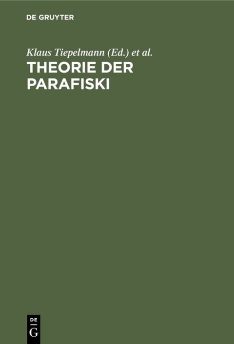 Theorie der Parafiski - 