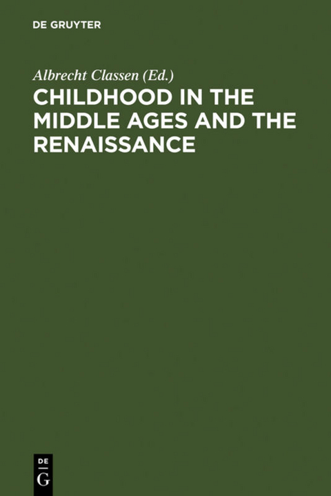 Childhood in the Middle Ages and the Renaissance - 