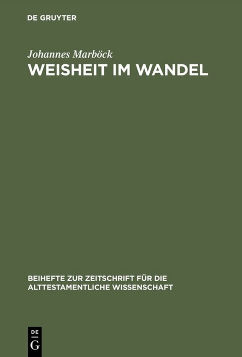 Weisheit im Wandel - Johannes Marb&ouml;ck