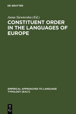 Eurotyp / Constituent Order in the Languages of Europe