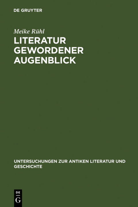 Literatur gewordener Augenblick - Meike R&uuml;hl