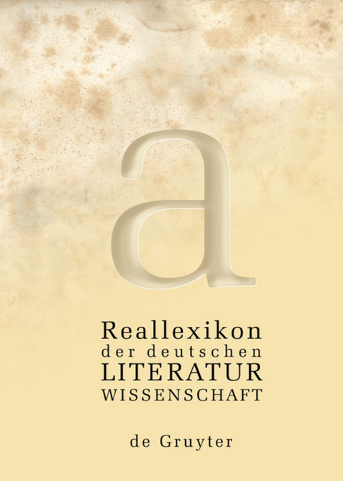 Reallexikon der deutschen Literaturwissenschaft - 