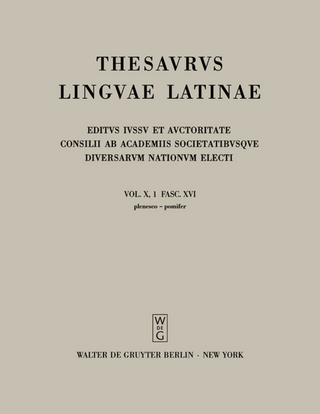 Thesaurus linguae Latinae. . p – porrum / plenesco - pomifer
