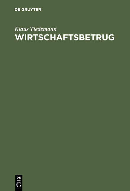 Wirtschaftsbetrug - Klaus Tiedemann