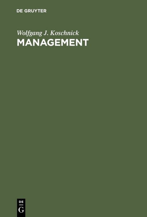 Management - Wolfgang J. Koschnick