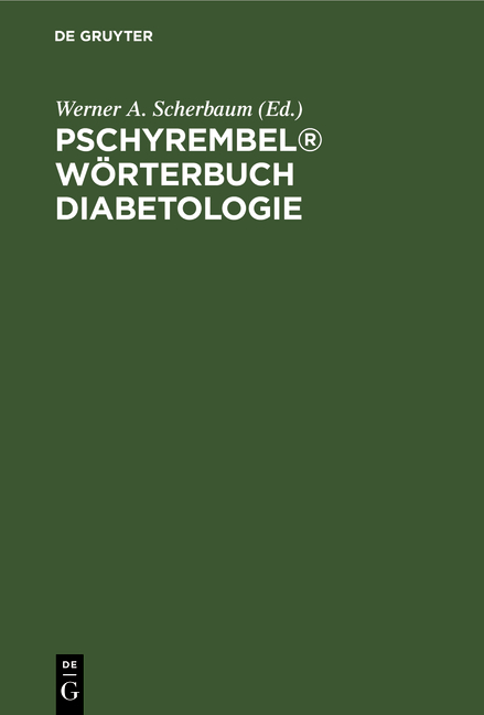 Pschyrembel® Wörterbuch Diabetologie - 