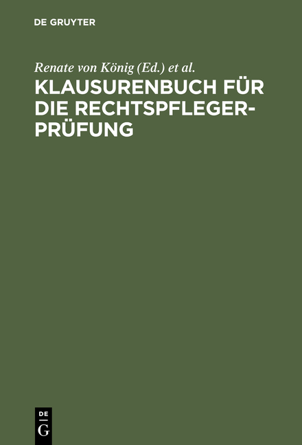 Klausurenbuch f&uuml;r die Rechtspflegerpr&uuml;fung - 