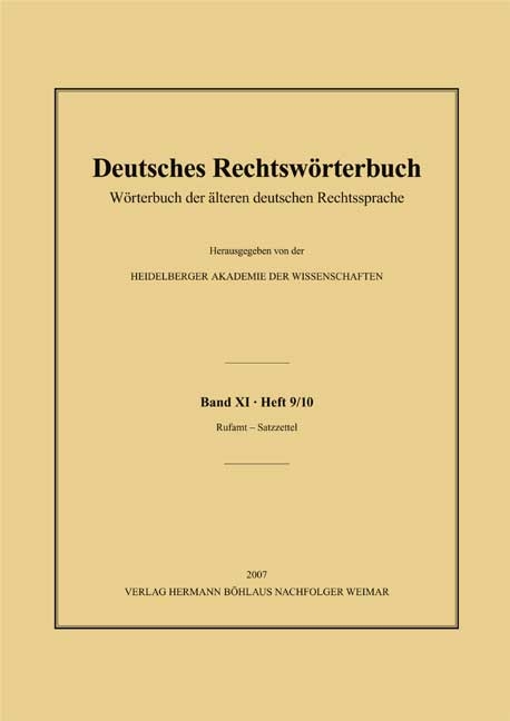 Deutsches Rechtsw&ouml;rterbuch