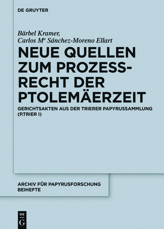 Neue Quellen zum Prozeßrecht der Ptolemäerzeit