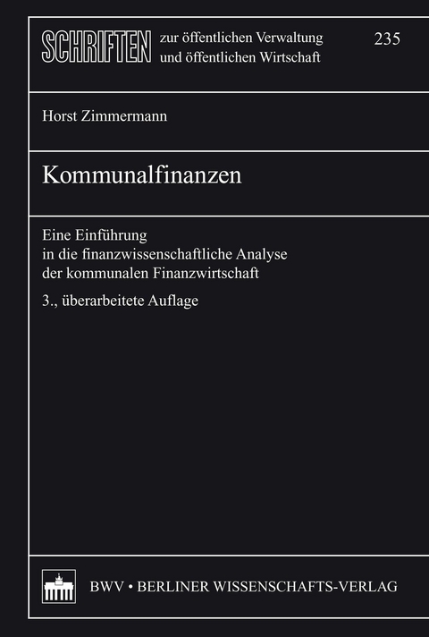 Kommunalfinanzen -  Horst Zimmermann