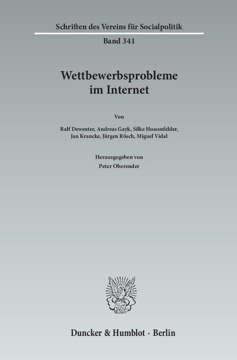 Wettbewerbsprobleme im Internet. - 
