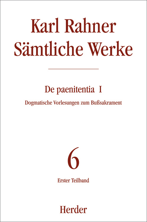 De paenitentia - Karl Rahner