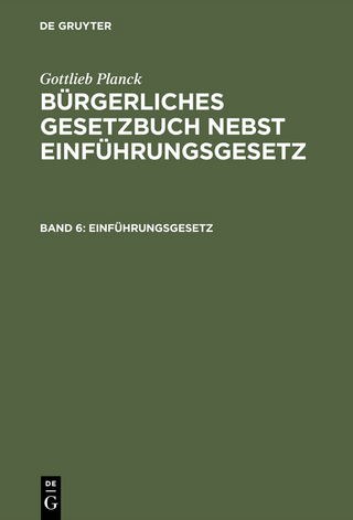 Planck, Gottlieb: Bürgerliches Gesetzbuch nebst Einführungsgesetz / Einführungsgesetz