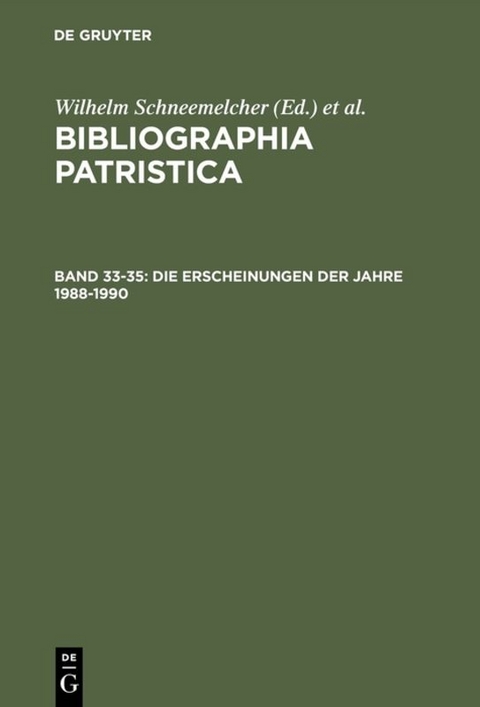 Die Erscheinungen der Jahre 1988&ndash;1990