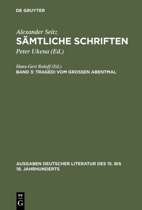 Tragedi vom Gro&szlig;en Abentmal - Alexander Seitz