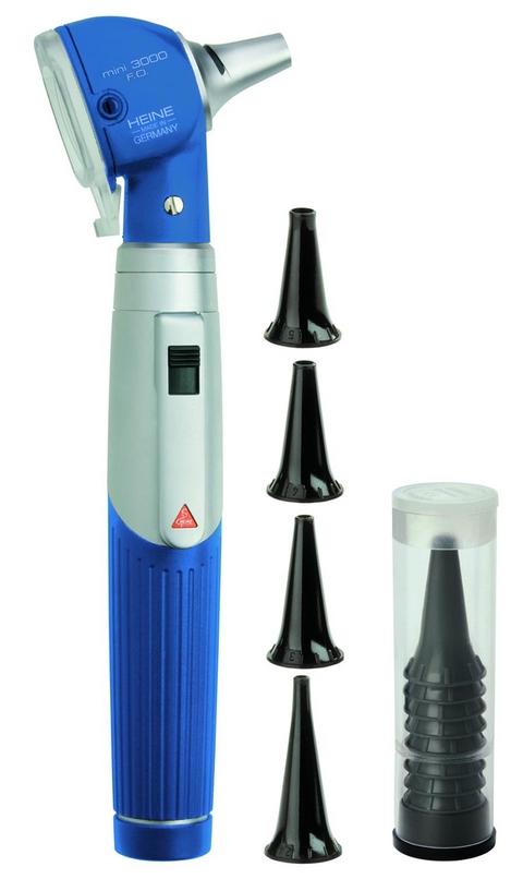 Heine mini 3000 Fiber Optik (F. O.) Otoskop, blau
