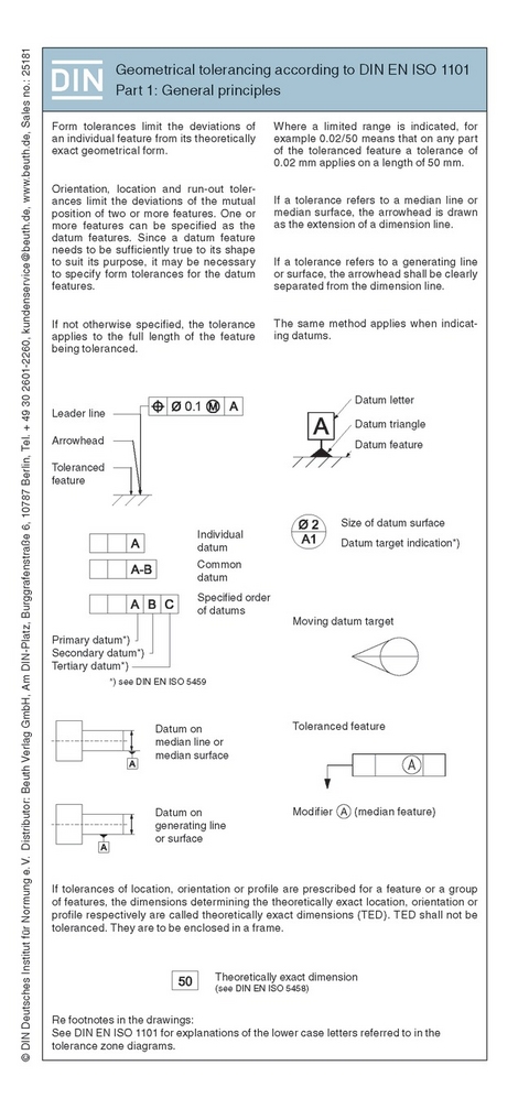 Geometrical tolerancing according to DIN EN ISO 1101 Part 1:2014 - Harry Bertschat