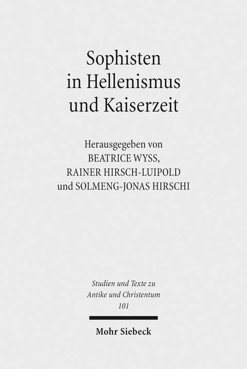 Sophisten in Hellenismus und Kaiserzeit - 