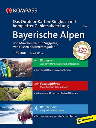 KOMPASS Outdoor-Karte Ringbuch Bayerische Alpen - von München bis zur Zugspitze, von Füssen bis Berchtesgaden 1:35.000