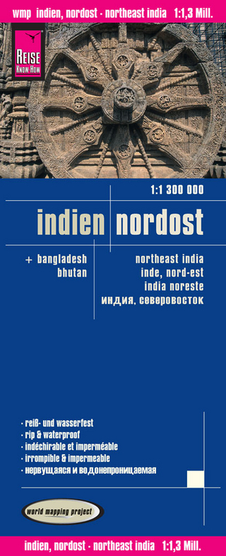 Reise Know-How Landkarte Indien, Nordost (1:1.300.000)