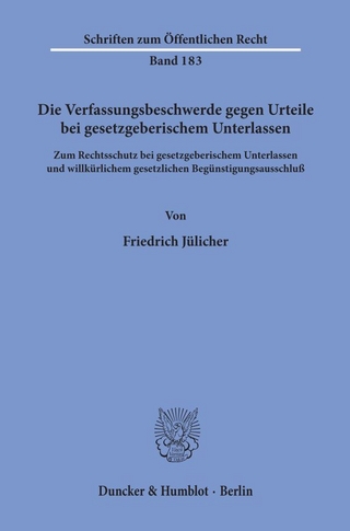 Die Verfassungsbeschwerde gegen Urteile bei gesetzgeberischem Unterlassen.