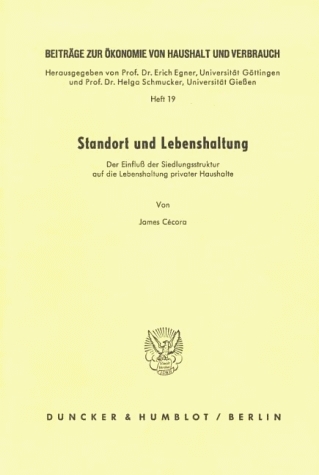 Standort und Lebenshaltung. - James C&eacute;cora