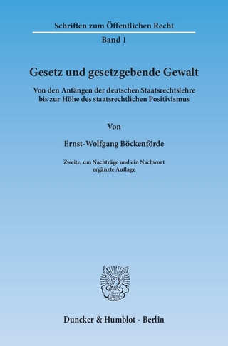 Gesetz und gesetzgebende Gewalt.