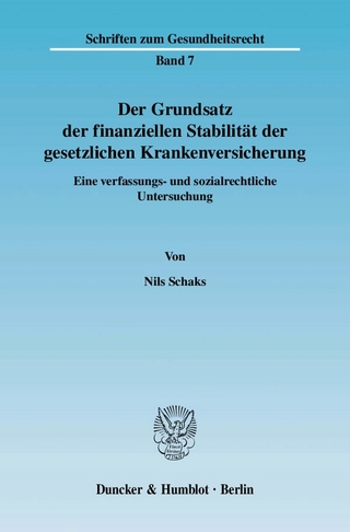 Der Grundsatz der finanziellen Stabilität der gesetzlichen Krankenversicherung.