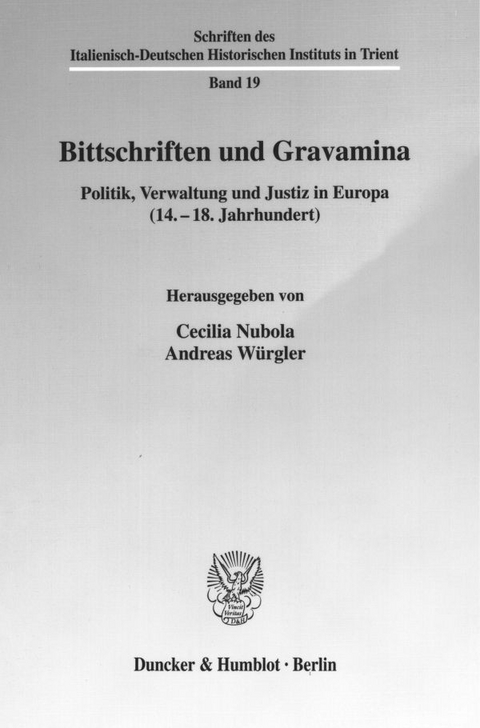 Bittschriften und Gravamina. - 