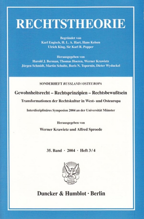 Gewohnheitsrecht &ndash; Rechtsprinzipien &ndash; Rechtsbewu&szlig;tsein. - 