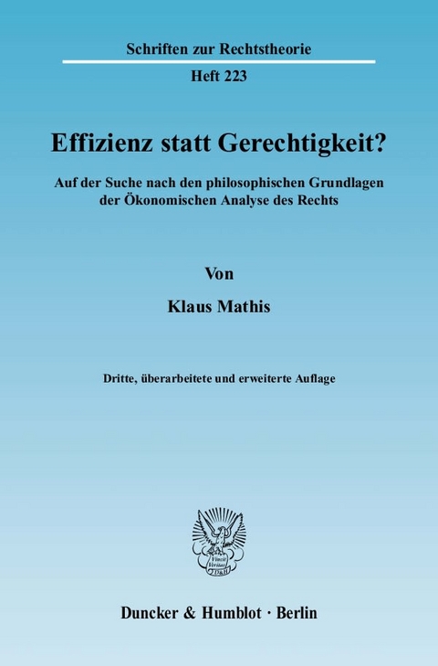 Effizienz statt Gerechtigkeit? - Klaus Mathis