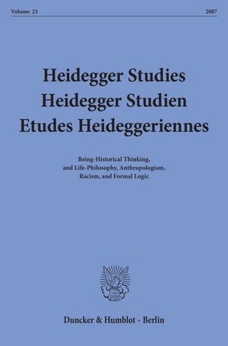 Heidegger Studies - Heidegger Studien - Etudes Heideggeriennes.