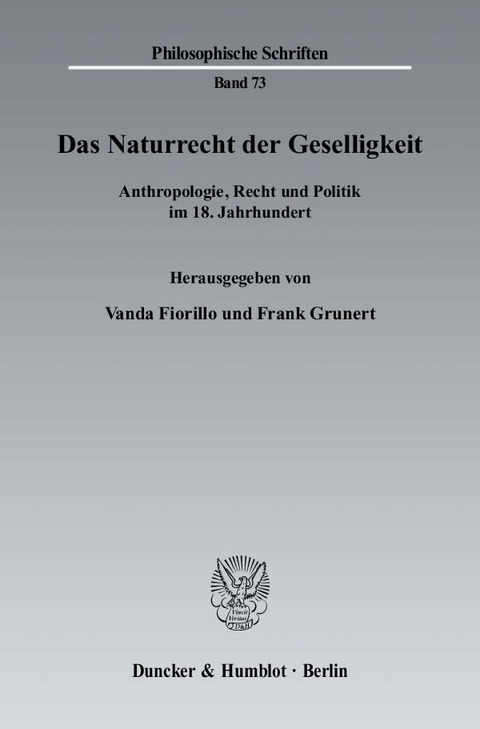 Das Naturrecht der Geselligkeit. - 
