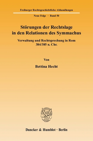 Störungen der Rechtslage in den Relationen des Symmachus.