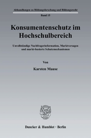 Konsumentenschutz im Hochschulbereich.